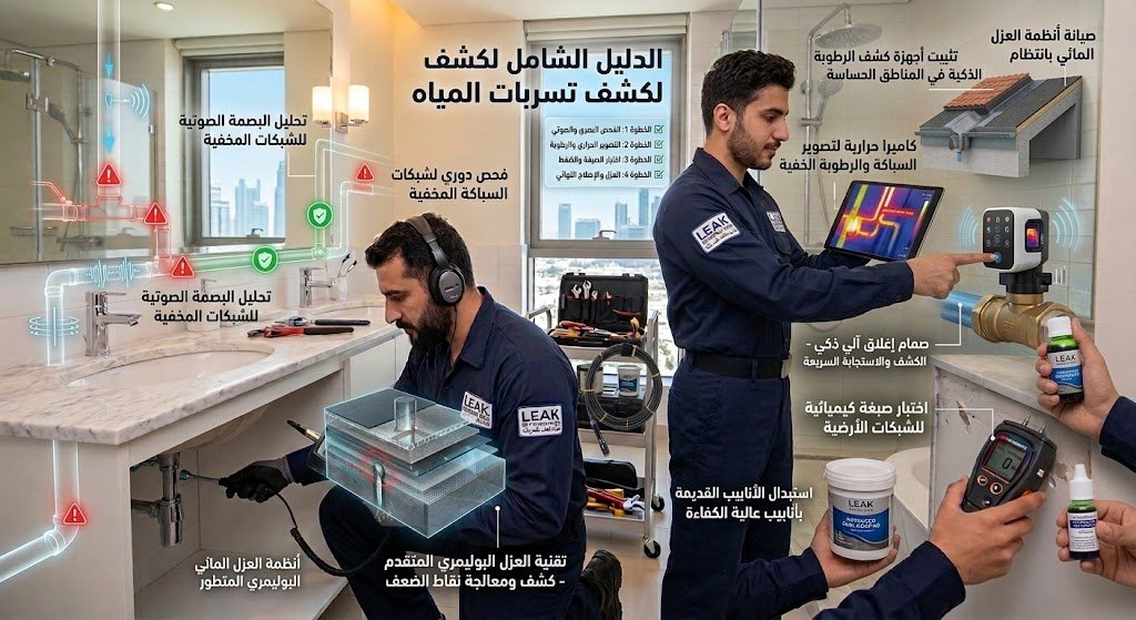 دليل كشف تسربات المياه الشامل: كيف تحمي منزلك مع شركة بساطة للخدمات؟