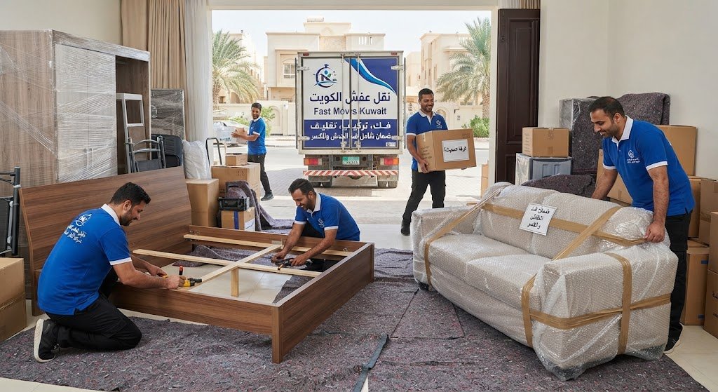 نقل عفش الكويت فك وتركيب وتغليف مع ضمان ضد الخدش والكسر