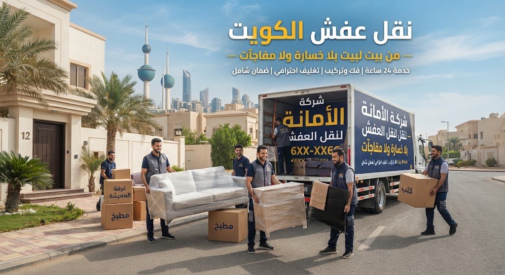 نقل عفش الكويت — من بيت لبيت بلا خسارة ولا مفاجآت